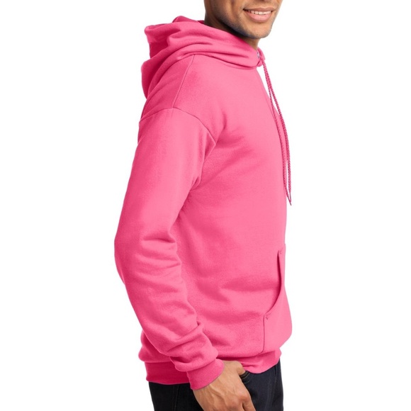 NWOT Neon Pink Men’s Hoodie - Picture 2 of 3